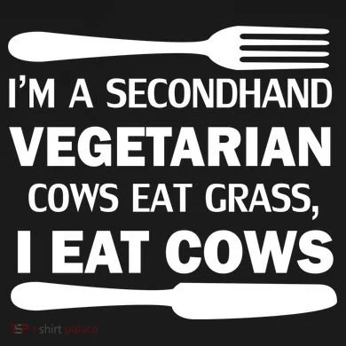 Secondhand Vegetarian Cows Eat Grass Tall T-Shirt