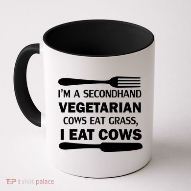 Secondhand Vegetarian Cows Eat Grass Coffee Mug