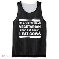 Secondhand Vegetarian Cows Eat Grass Mesh Reversible Basketball Jersey Tank thumb 0