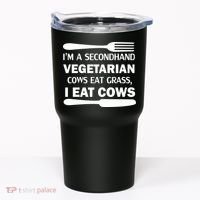 Secondhand Vegetarian Cows Eat Grass Tumbler thumb 0