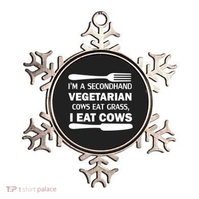 Secondhand Vegetarian Cows Eat Grass Ornament
