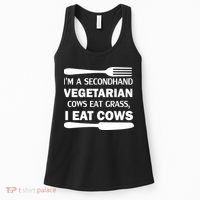 Secondhand Vegetarian Cows Eat Grass Women's Tank Top thumb 0