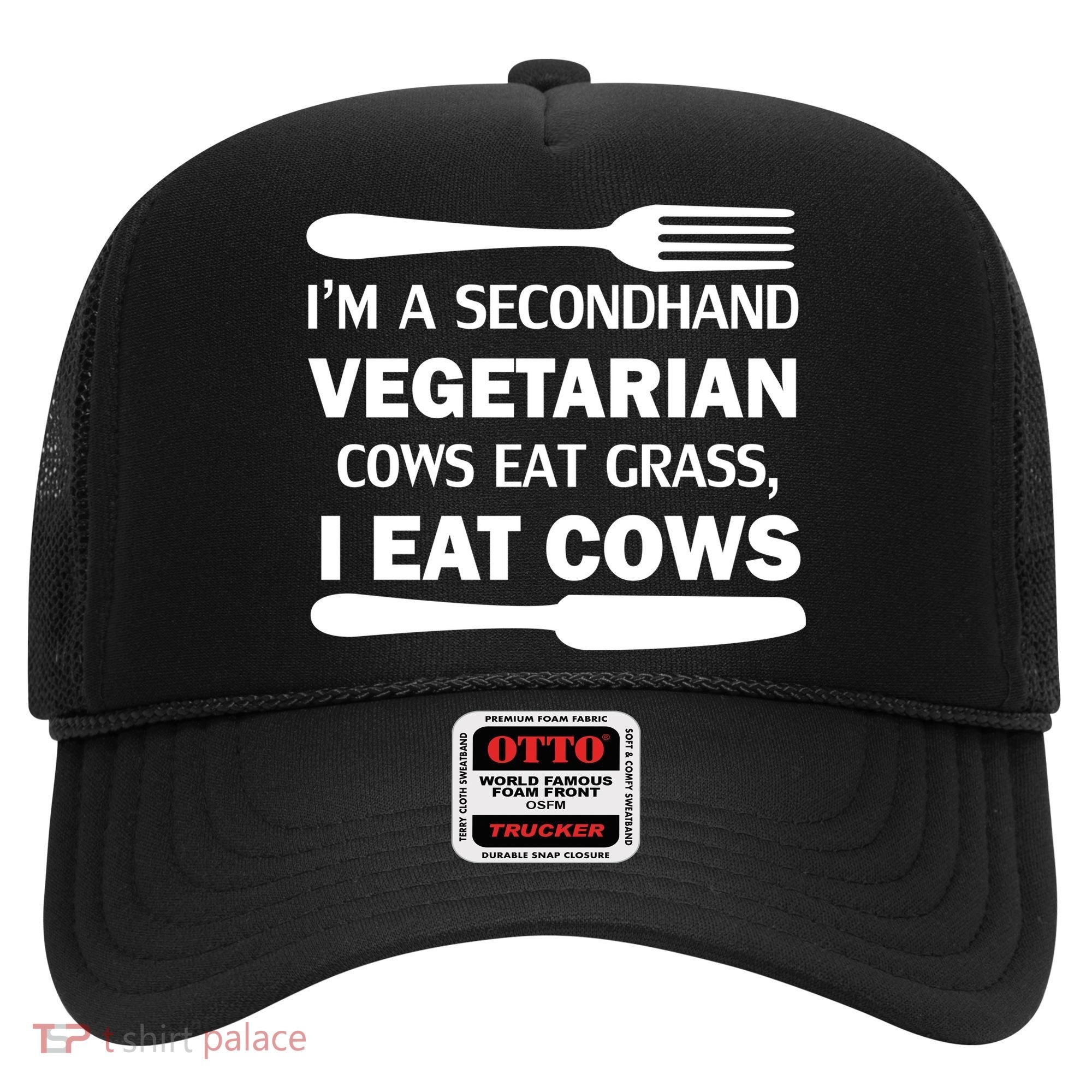 Secondhand Vegetarian Cows Eat Grass Hat
