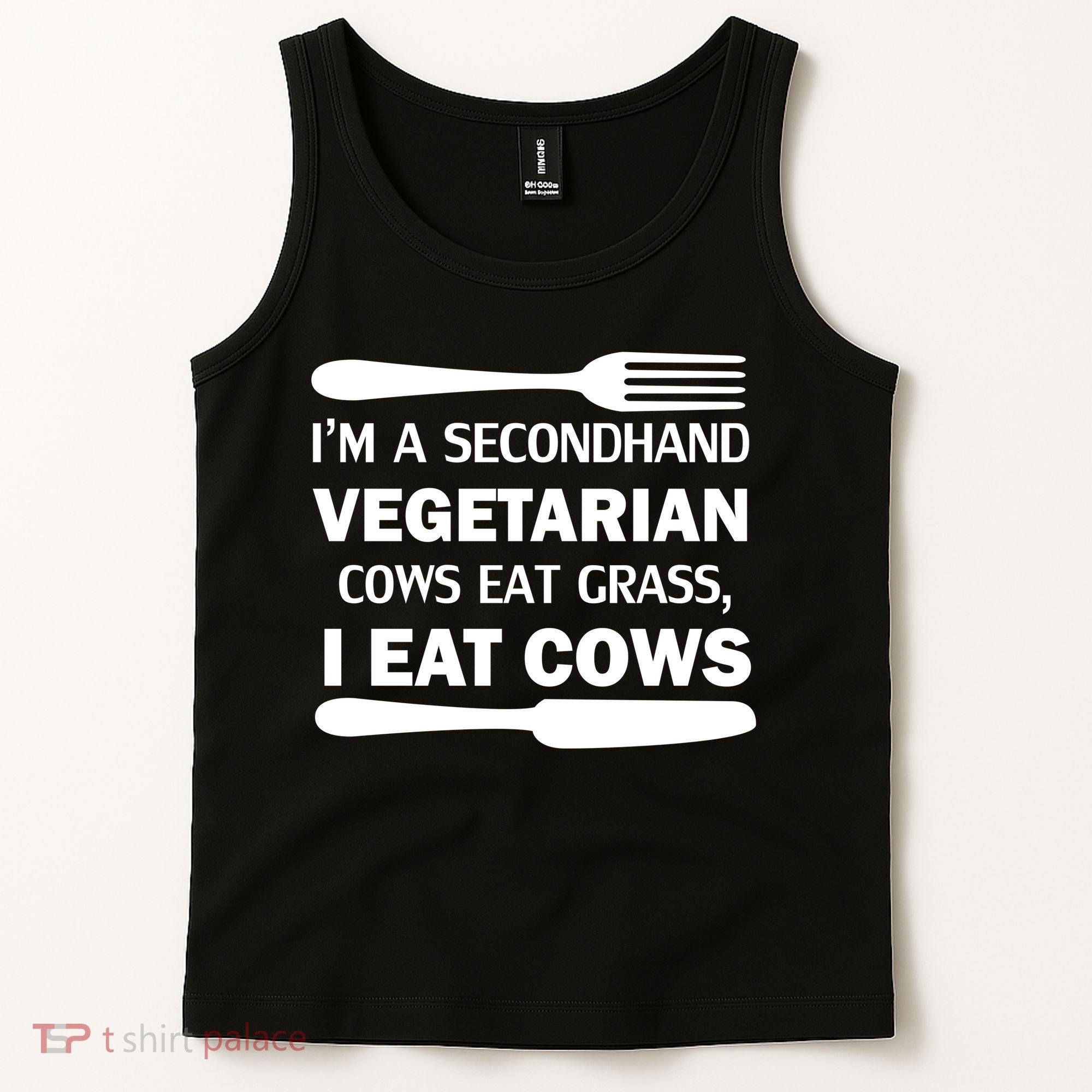 Secondhand Vegetarian Cows Eat Grass Tank Top