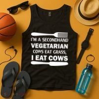 Secondhand Vegetarian Cows Eat Grass Tank Top thumb 4