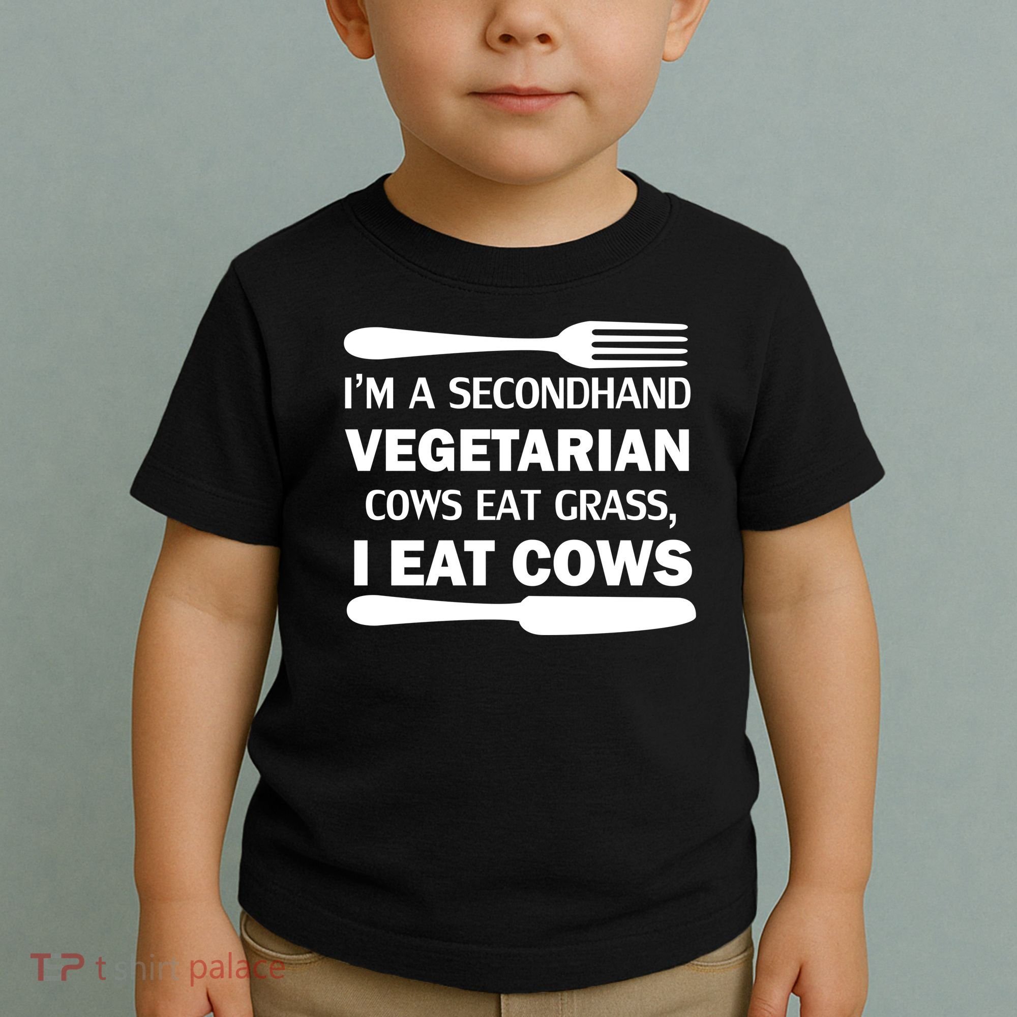 Secondhand Vegetarian Cows Eat Grass Toddler T-Shirt