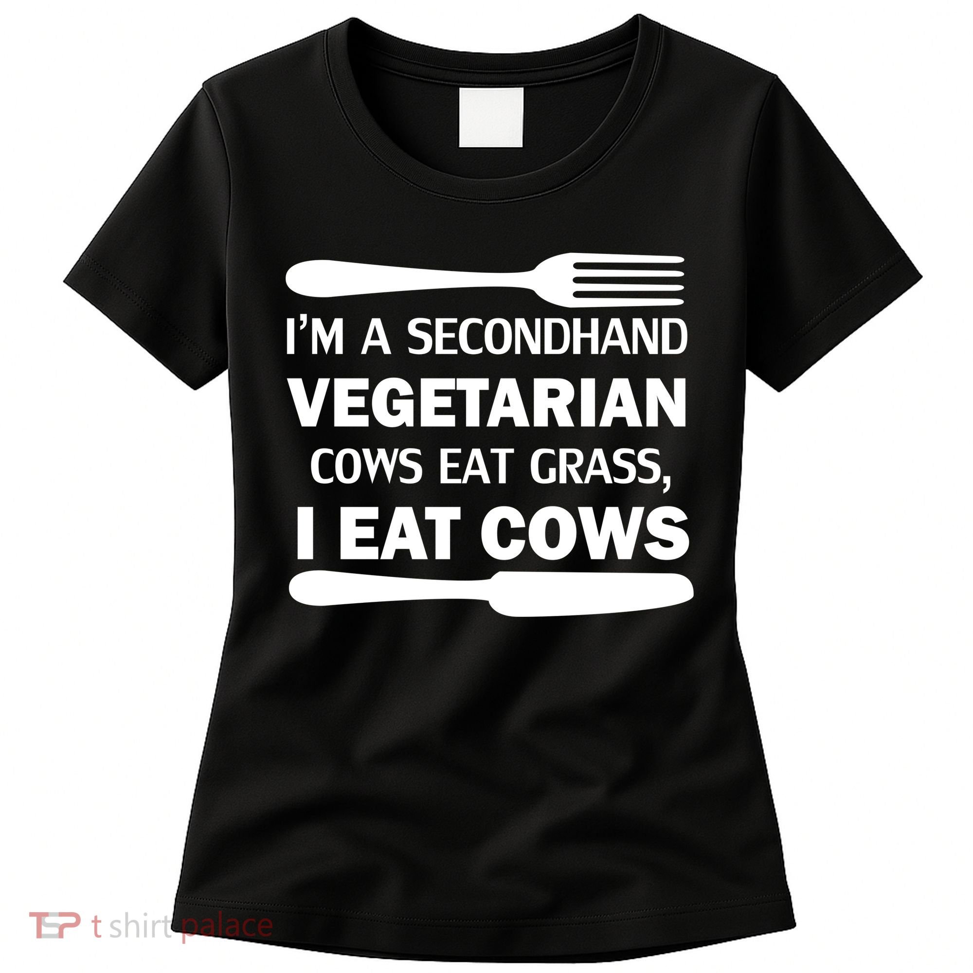 Secondhand Vegetarian Cows Eat Grass Women's T-Shirt
