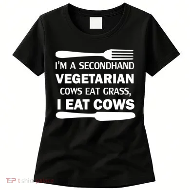 Secondhand Vegetarian Cows Eat Grass Women's T-Shirt