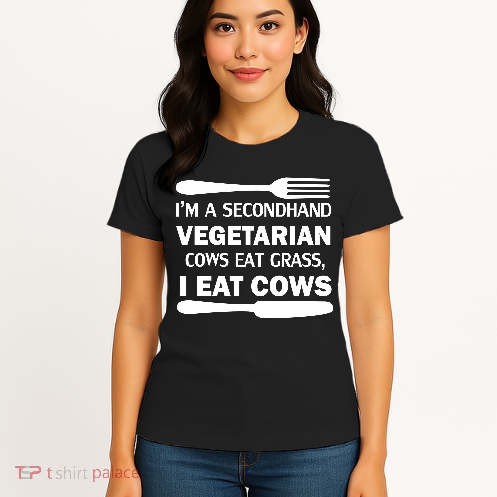 Secondhand Vegetarian Cows Eat Grass Women's T-Shirt