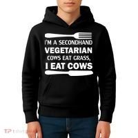 Secondhand Vegetarian Cows Eat Grass Kids Hoodie thumb 4
