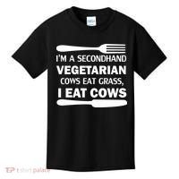 Secondhand Vegetarian Cows Eat Grass Kids T-Shirt thumb 0