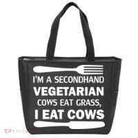 Secondhand Vegetarian Cows Eat Grass Tote Bag thumb 0