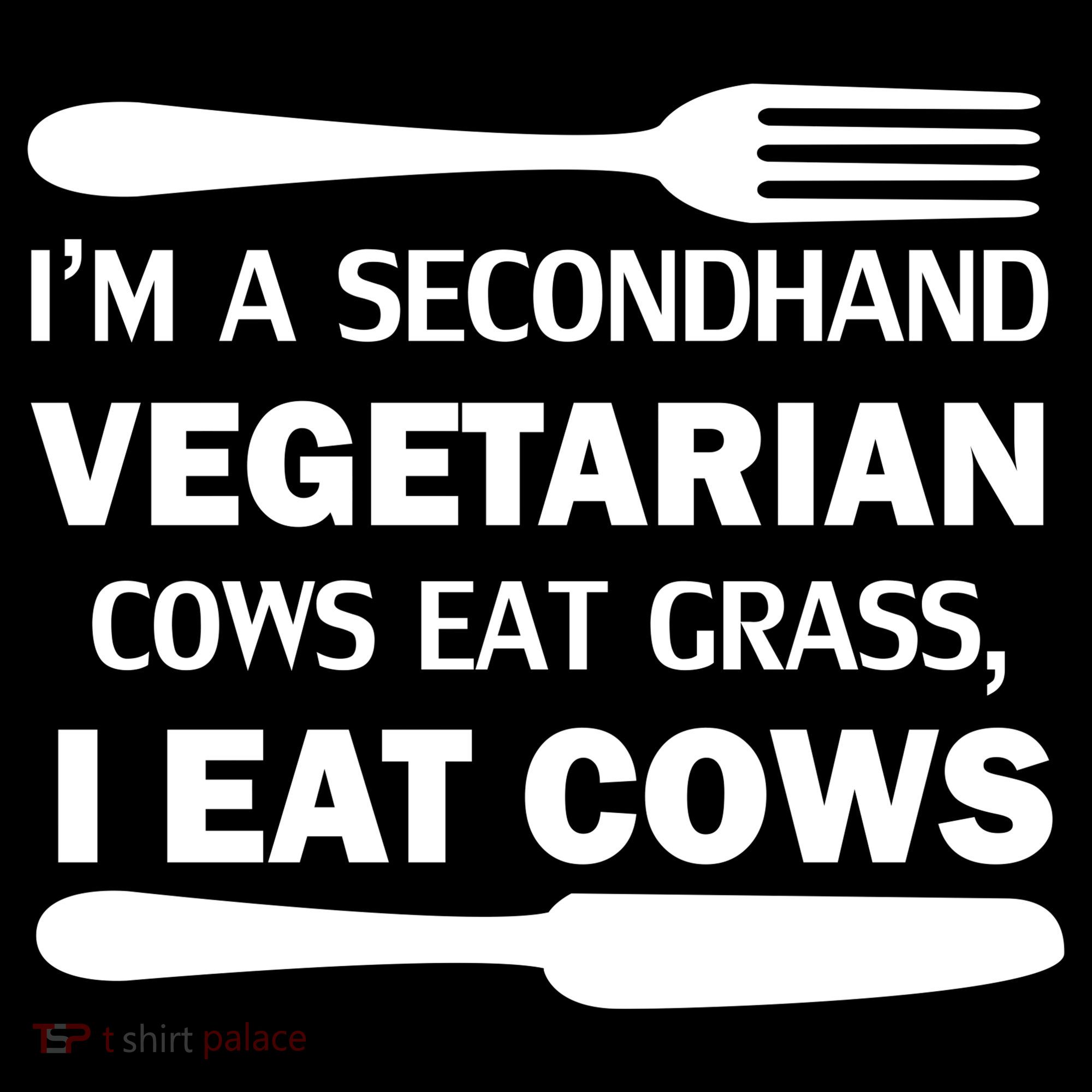 Secondhand Vegetarian Cows Eat Grass Tote Bag