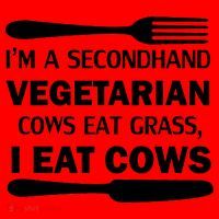 Secondhand Vegetarian Cows Eat Grass Santa Hat thumb 1