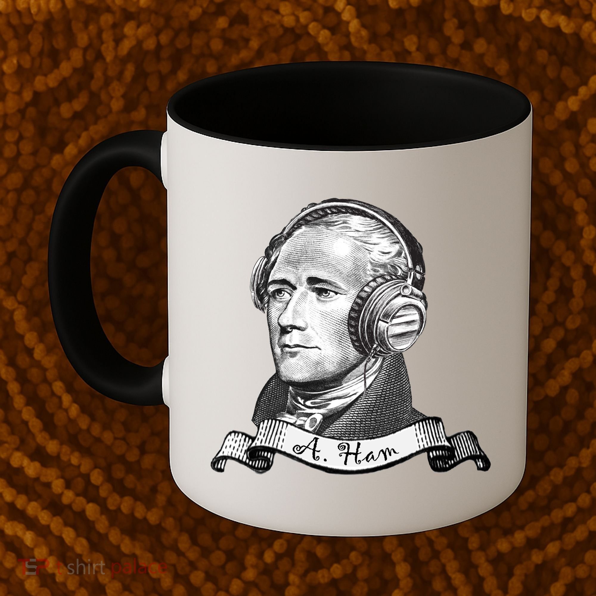 Secretary Alexander Hamilton A. Ham Headphones Coffee Mug