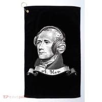 Secretary Alexander Hamilton A. Ham Headphones Golf Towel thumb 0
