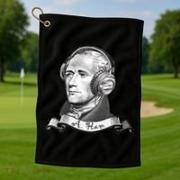 Secretary Alexander Hamilton A. Ham Headphones Golf Towel thumb 1