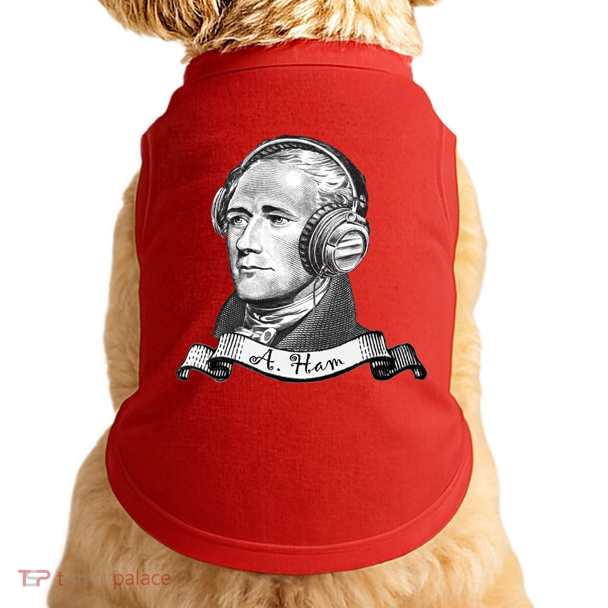 Secretary Alexander Hamilton A. Ham Headphones Doggie Tank