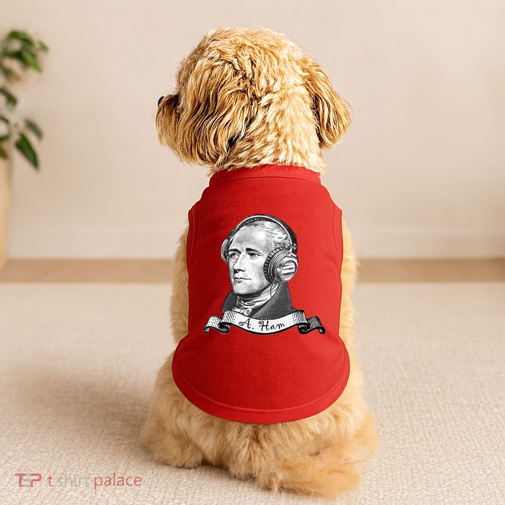 Secretary Alexander Hamilton A. Ham Headphones Doggie Tank