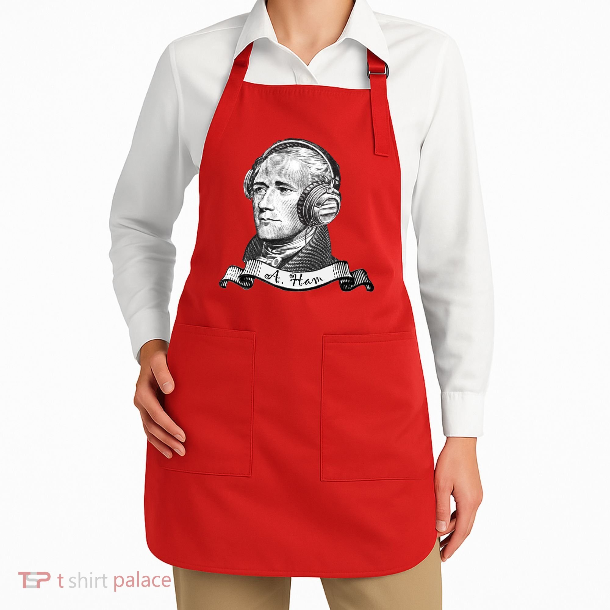 Secretary Alexander Hamilton A. Ham Headphones Apron