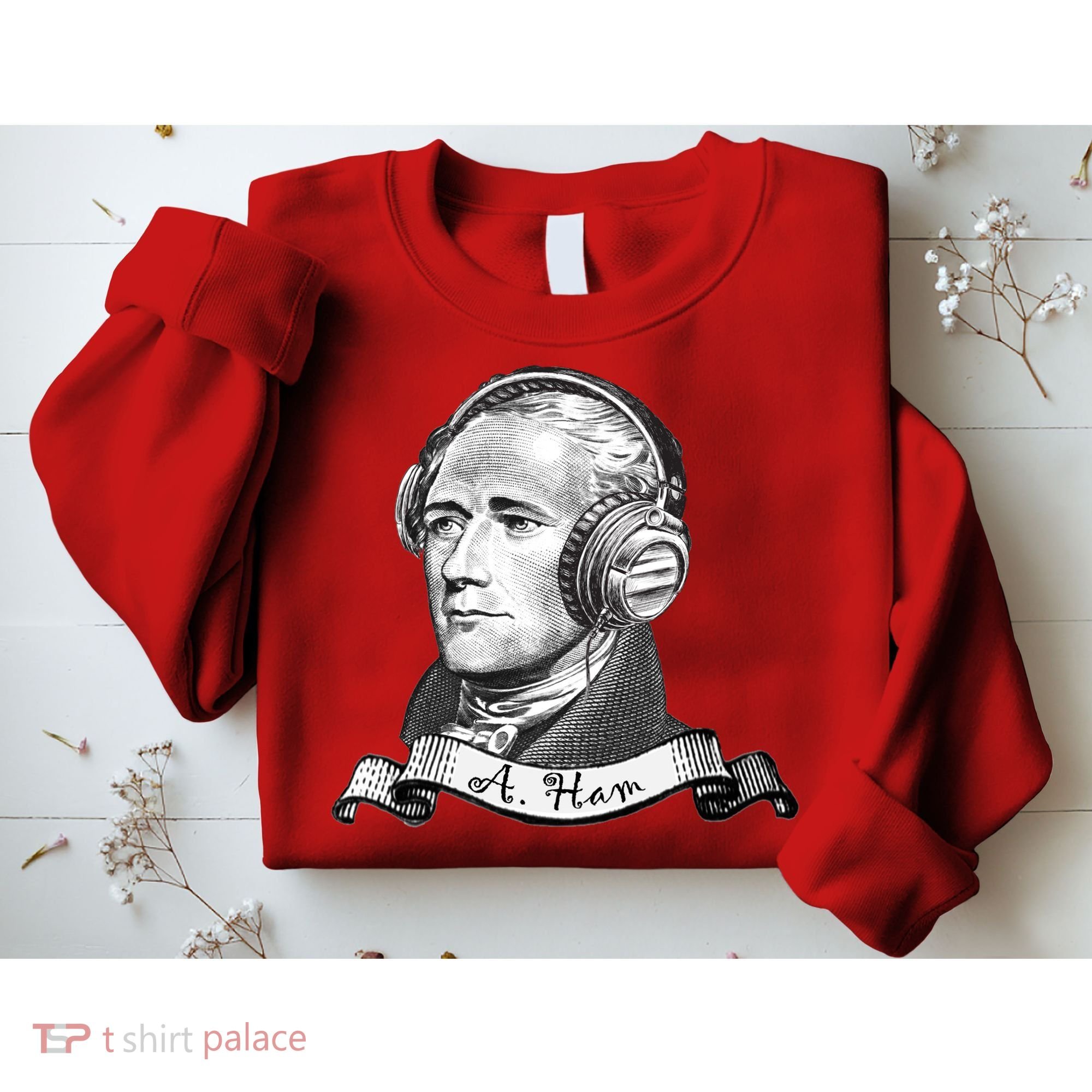 Secretary Alexander Hamilton A. Ham Headphones Sweatshirt