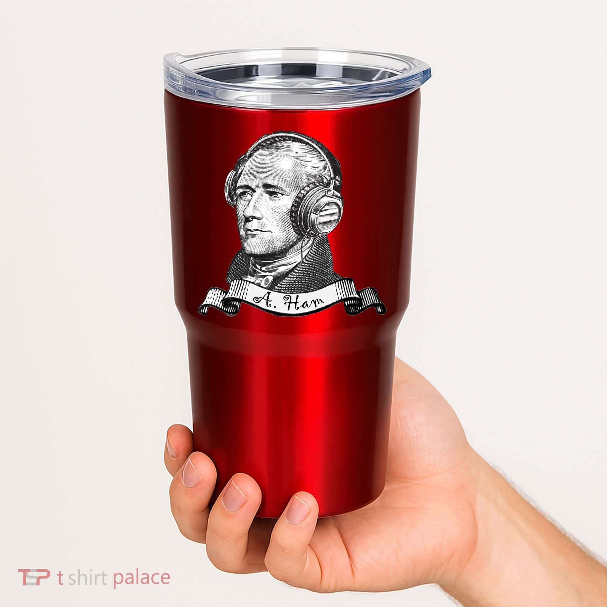 Secretary Alexander Hamilton A. Ham Headphones Tumbler