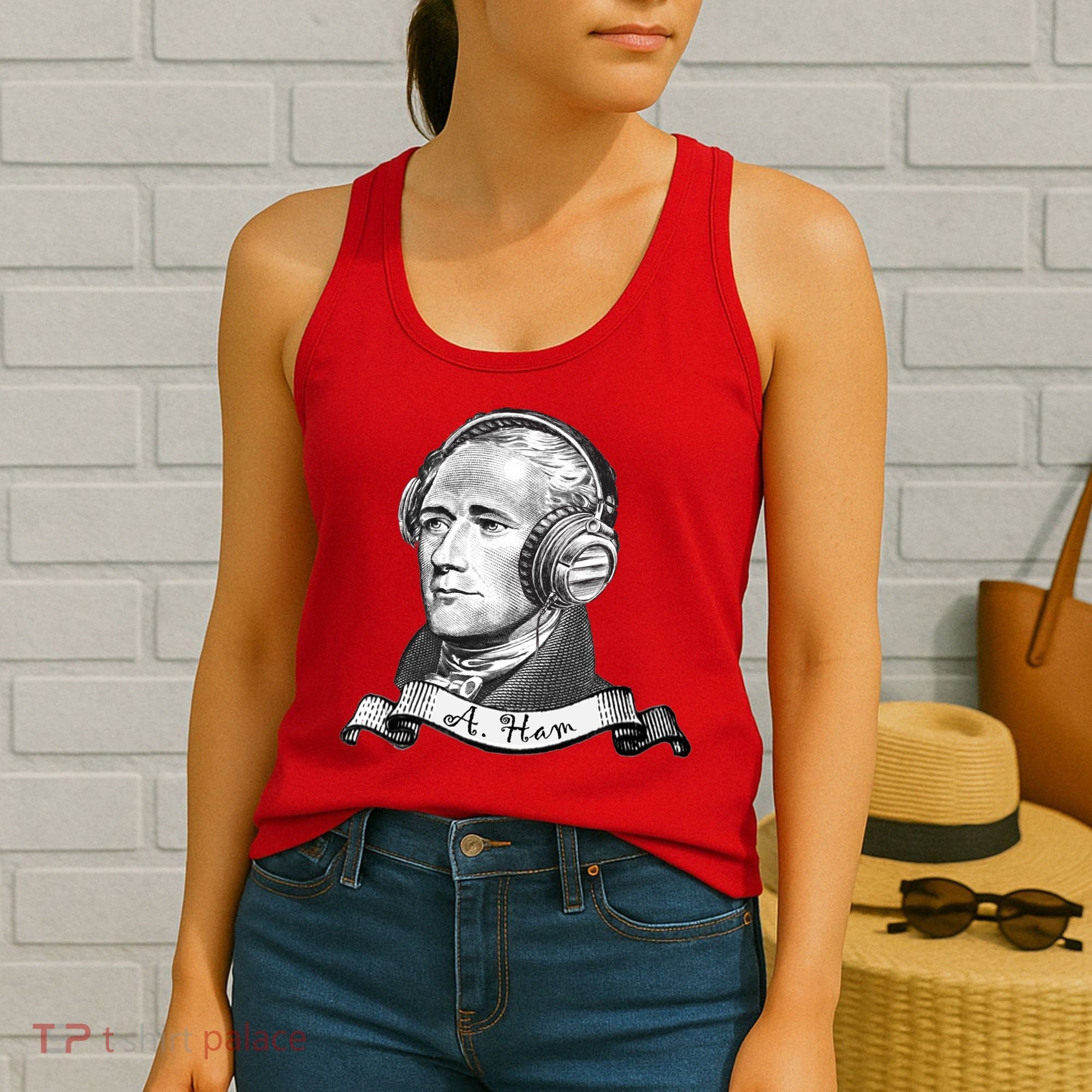 Secretary Alexander Hamilton A. Ham Headphones Women's Tank Top