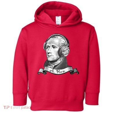 Secretary Alexander Hamilton A. Ham Headphones Toddler Hoodie