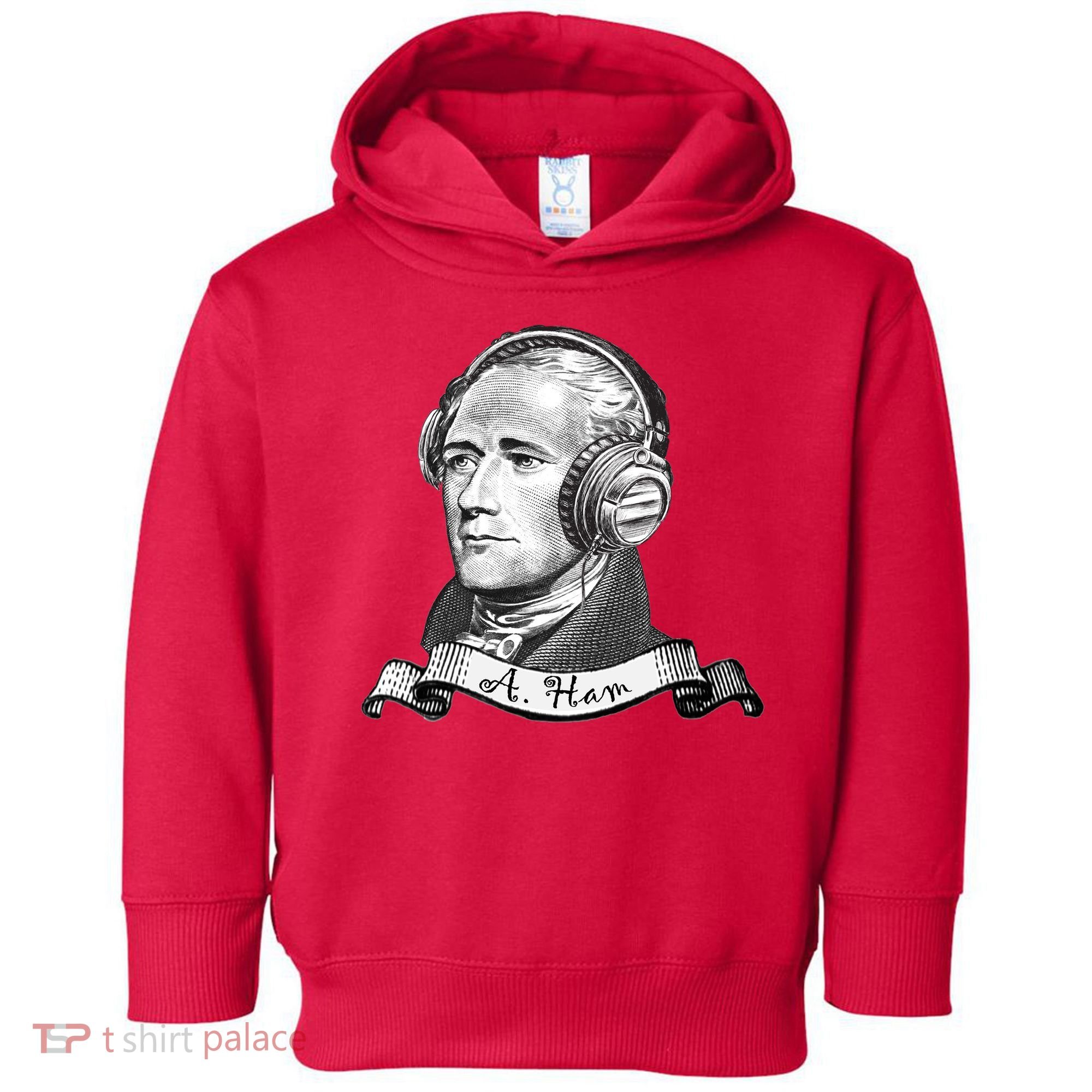 Secretary Alexander Hamilton A. Ham Headphones Toddler Hoodie