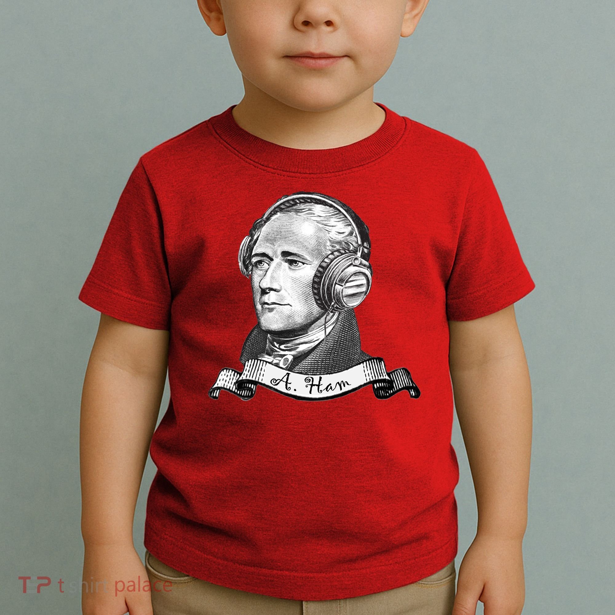Secretary Alexander Hamilton A. Ham Headphones Toddler T-Shirt