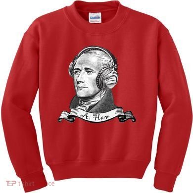 Secretary Alexander Hamilton A. Ham Headphones Kids Sweatshirt