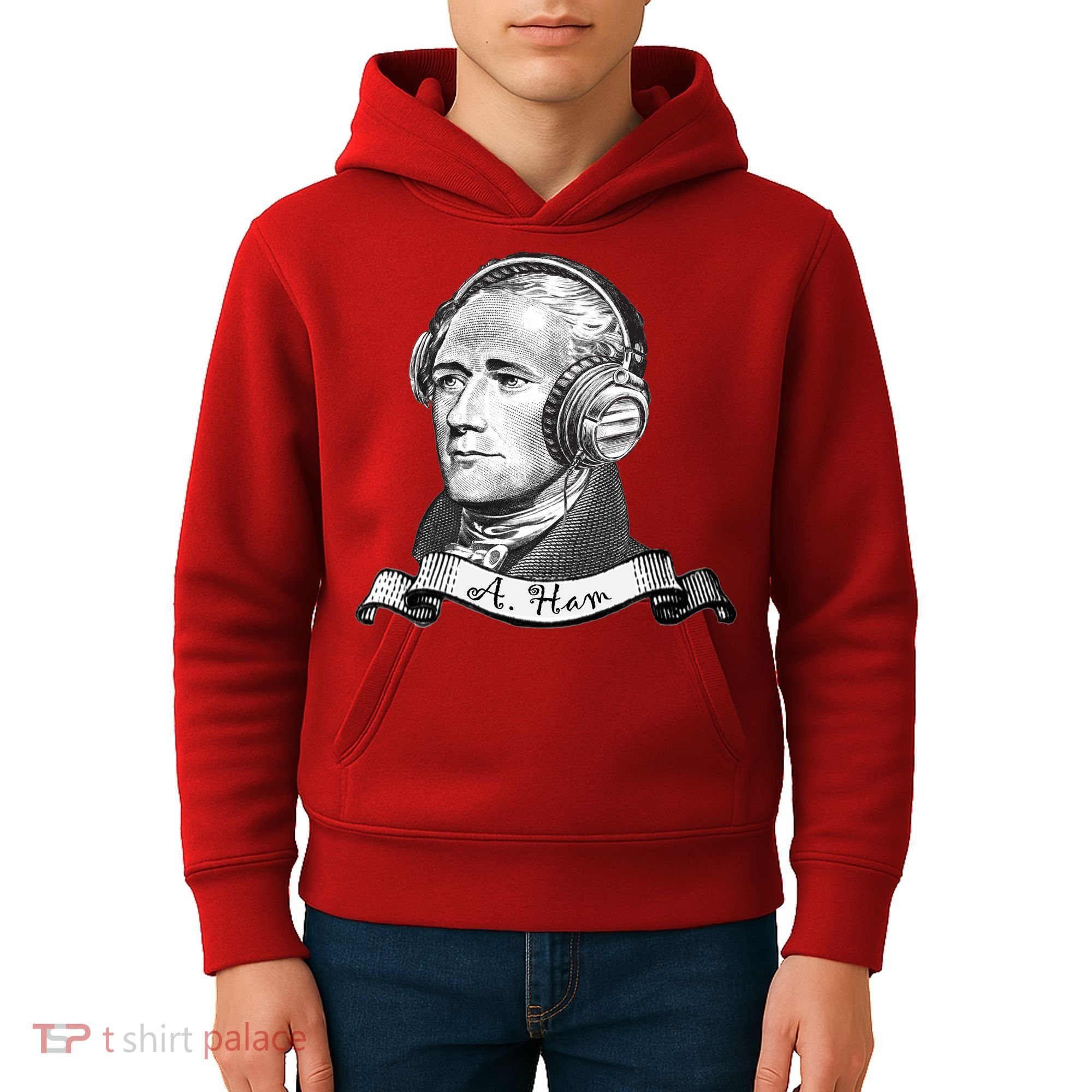 Secretary Alexander Hamilton A. Ham Headphones Kids Hoodie