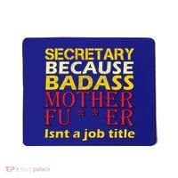 Secretary Badass Job Title Mousepad thumb 0