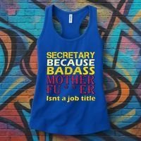 Secretary Badass Job Title Women's Tank Top thumb 3