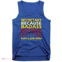 Secretary Badass Job Title Tank Top thumb 0