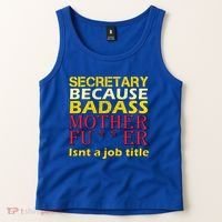 Secretary Badass Job Title Tank Top thumb 2