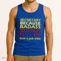 Secretary Badass Job Title Tank Top thumb 3