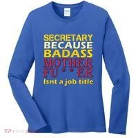 Secretary Badass Job Title Women's Long Sleeve Shirt thumb 0