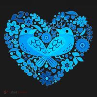 Secrets Blur Bird Heart Doggie Tank thumb 4