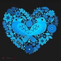 Secrets Blur Bird Heart Doggie Tank thumb 4