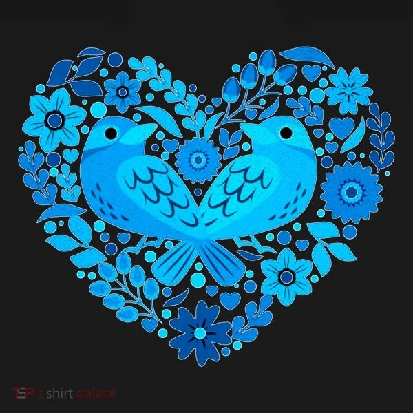 Secrets Blur Bird Heart Doggie Tank