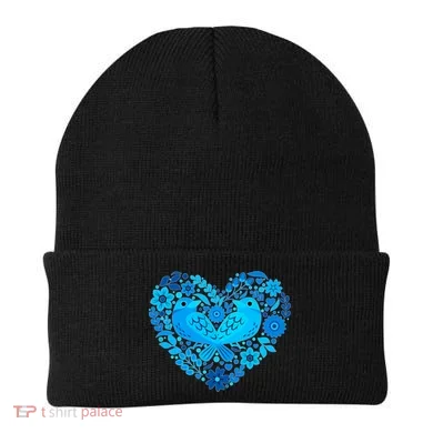 Secrets Blur Bird Heart Beanie