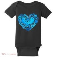 Secrets Blur Bird Heart Baby Bodysuit thumb 0