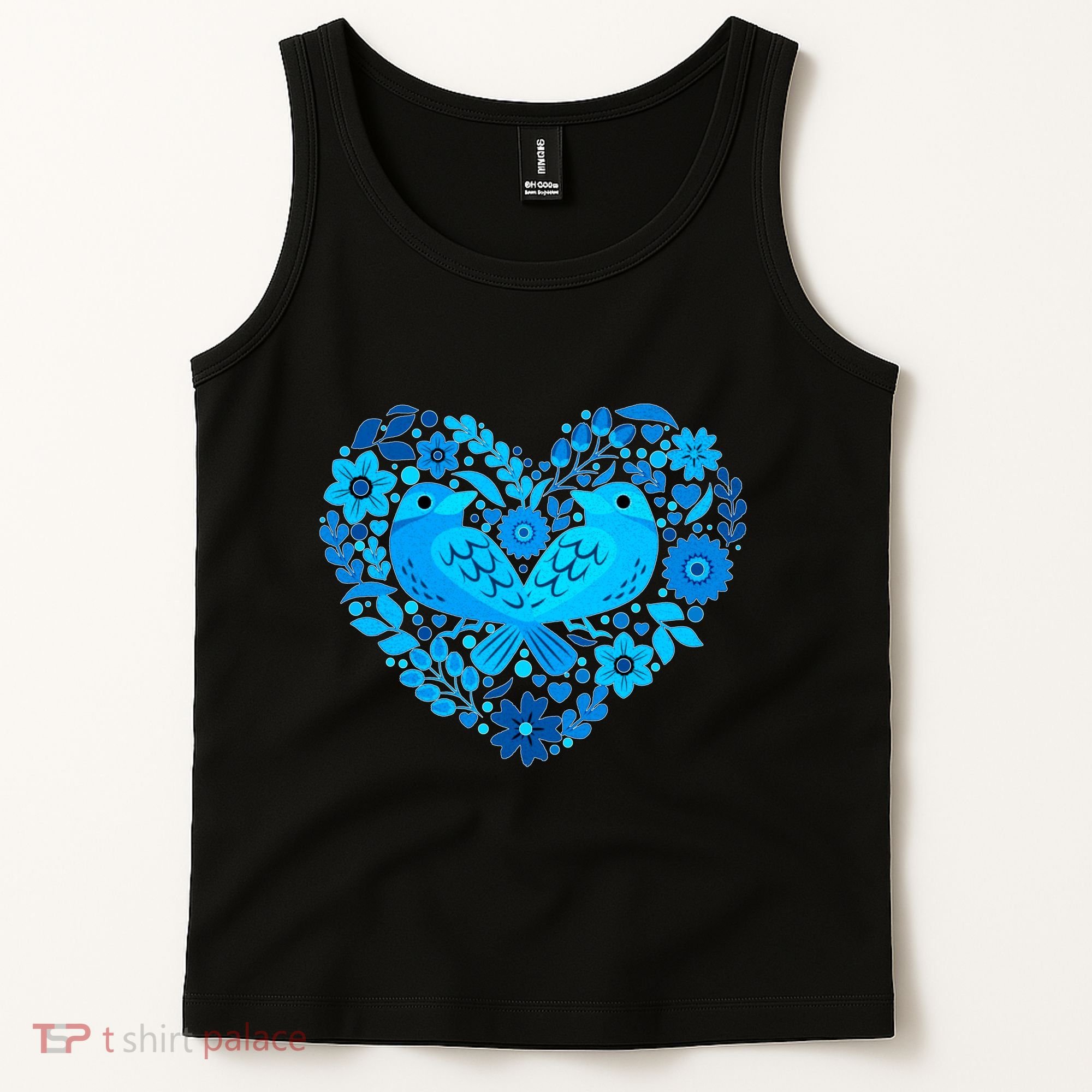 Secrets Blur Bird Heart Tank Top