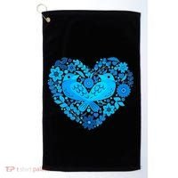 Secrets Blur Bird Heart Golf Towel thumb 0