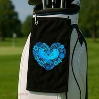 Secrets Blur Bird Heart Golf Towel thumb 2