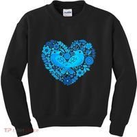 Secrets Blur Bird Heart Kids Sweatshirt thumb 0