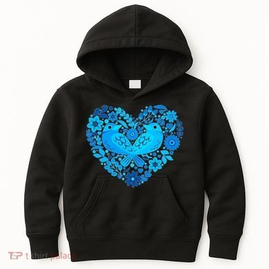 Secrets Blur Bird Heart Kids Hoodie