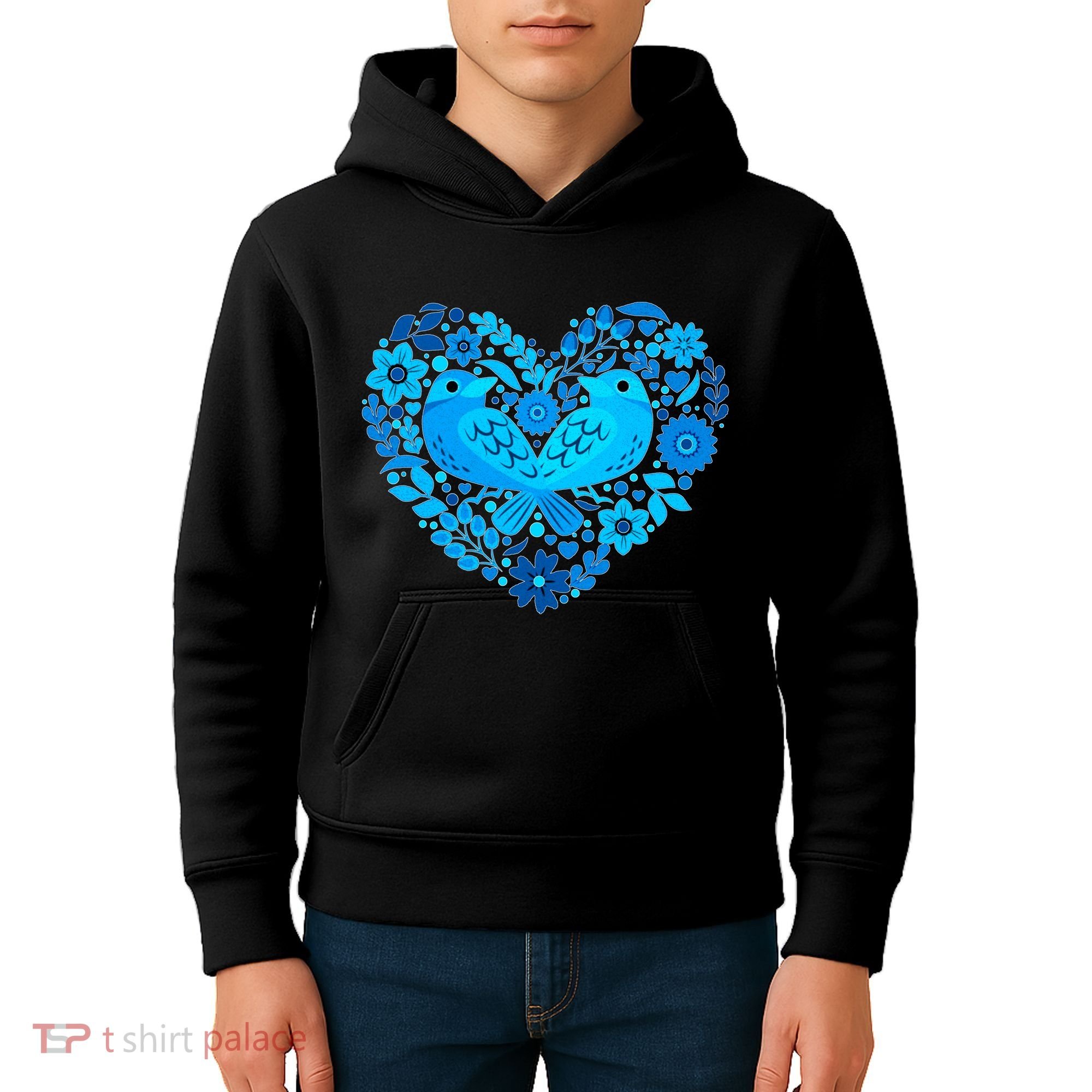 Secrets Blur Bird Heart Kids Hoodie