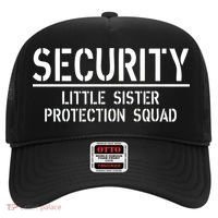 SECURITY Little Sister Protection Squad Funny Big Brother Hat thumb 0